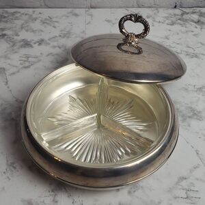 Vintage Crescent 794 Silver Tray Dish